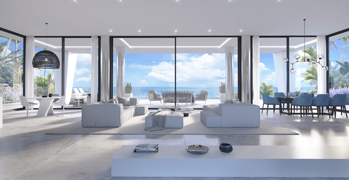 Living area villa costa del sol